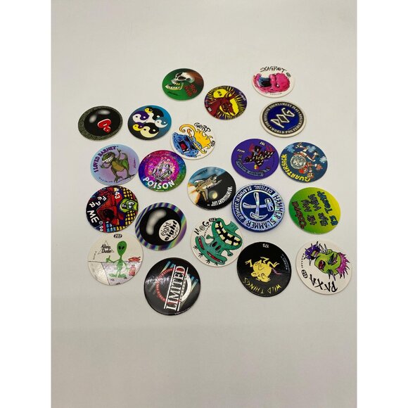 90s Pogs/ Slammer Jammers Mixed Lot of 20- Bag 1 - Picture 1 of 4